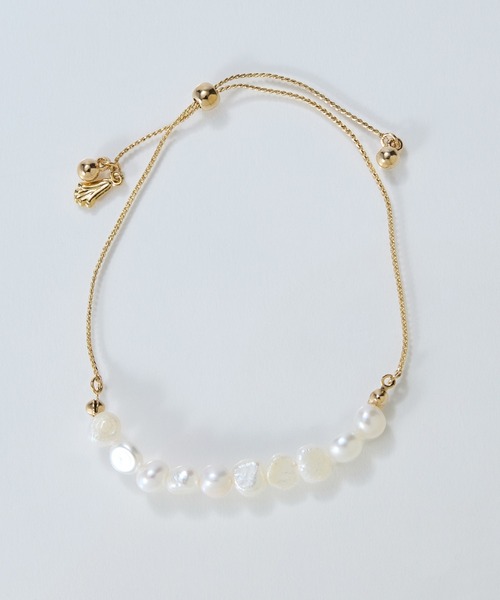 Phoebe（フィービィー）の「フレッシュウォーターパールブレスレット/淡水パール（ブレスレット・レディース・シルバー/イエローゴールド・FREE）」の5枚目の写真