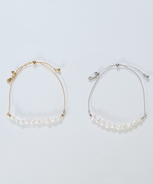 Phoebe（フィービィー）の「フレッシュウォーターパールブレスレット/淡水パール（ブレスレット・レディース・シルバー/イエローゴールド・FREE）」の11枚目の写真