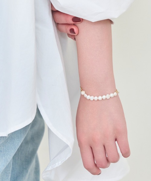 Phoebe（フィービィー）の「フレッシュウォーターパールブレスレット/淡水パール（ブレスレット・レディース・シルバー/イエローゴールド・FREE）」の14枚目の写真