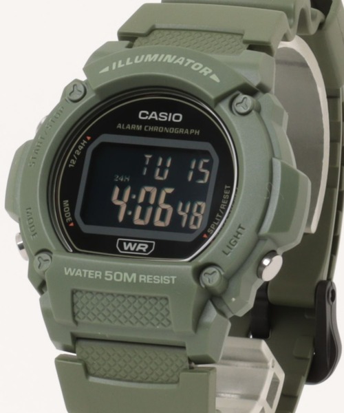 CASIO デジタル腕時計 グリーン セール】CASIO カシオ デジタル 樹脂ベルト 5気圧防水 ラウンド