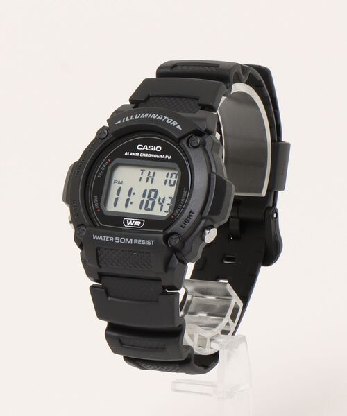 CASIO(カシオ)の「CASIO カシオ/ デジタル腕時計 5気圧防水 LEDライト 軽量 樹脂バンド ユニセックス /// Wシリーズ(デジタル腕時計・メンズ・ネイビー/オフホワイト/グリーン/ブラック/ブルー系その他/ブルー/グレー・FREE)」の8枚目の写真