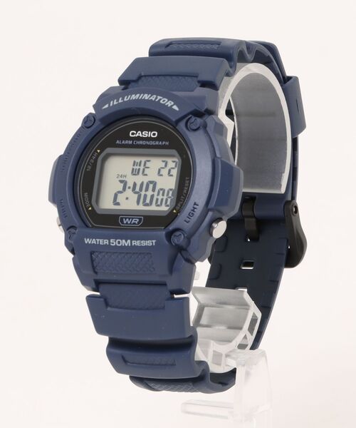 CASIO(カシオ)の「CASIO カシオ/ デジタル腕時計 5気圧防水 LEDライト 軽量 樹脂バンド ユニセックス /// Wシリーズ(デジタル腕時計・メンズ・ネイビー/オフホワイト/グリーン/ブラック/ブルー系その他/ブルー/グレー・FREE)」の11枚目の写真