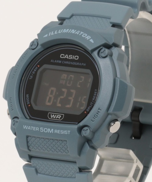CASIO(カシオ)の「CASIO カシオ/ デジタル腕時計 5気圧防水 LEDライト 軽量 樹脂バンド ユニセックス /// Wシリーズ(デジタル腕時計・メンズ・ネイビー/オフホワイト/グリーン/ブラック/ブルー系その他/ブルー/グレー・FREE)」の13枚目の写真