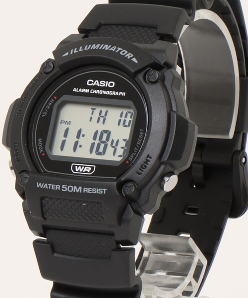 CASIO(カシオ)の「CASIO カシオ/ デジタル腕時計 5気圧防水 LEDライト 軽量 樹脂バンド ユニセックス /// Wシリーズ(デジタル腕時計・メンズ・ネイビー/オフホワイト/グリーン/ブラック/ブルー系その他/ブルー/グレー・FREE)」の16枚目の写真