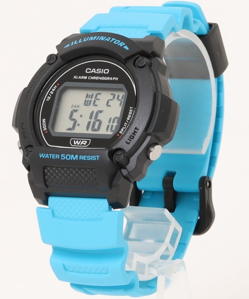CASIO(カシオ)の「CASIO カシオ/ デジタル腕時計 5気圧防水 LEDライト 軽量 樹脂バンド ユニセックス /// Wシリーズ(デジタル腕時計・メンズ・ネイビー/オフホワイト/グリーン/ブラック/ブルー系その他/ブルー/グレー・FREE)」の18枚目の写真