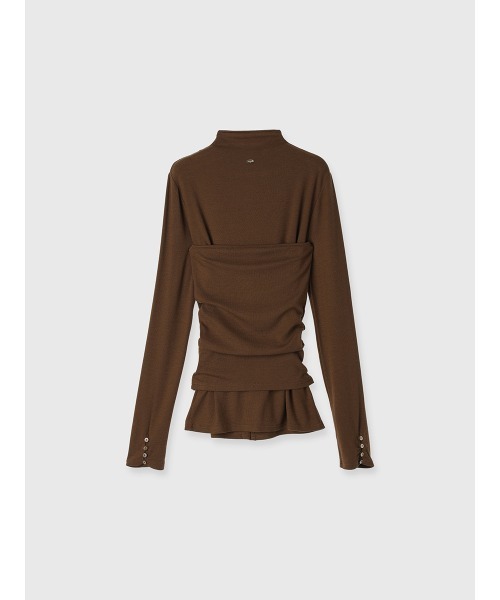 テンセルウールレイヤーカットトップス（Tシャツ/カットソー）｜anuans