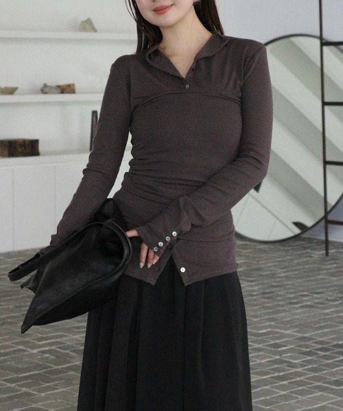 anuans テンセルウールレイヤーカットトップス テンセルウールレイヤーカットトップス