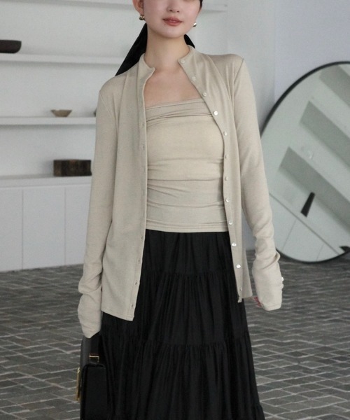 テンセルウールレイヤーカットトップス（Tシャツ/カットソー