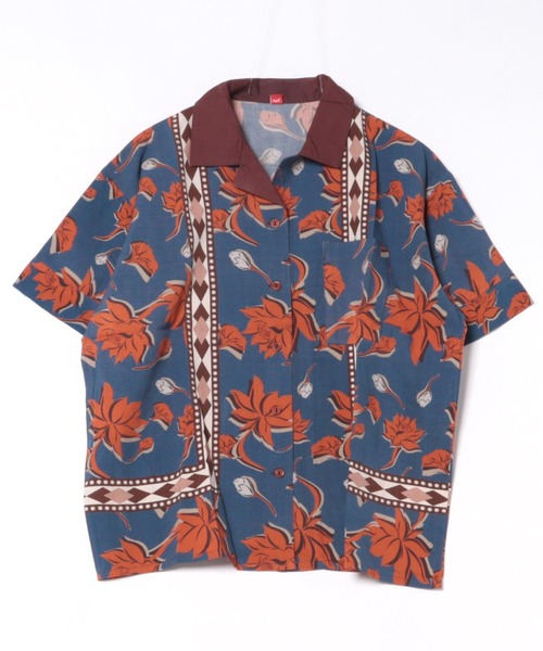 チャイハネ（チャイハネ）の「【チャイハネ】アフリラ開襟シャツ（シャツ/ブラウス・レディース・ブラック/ベージュ/ブルー・FREE）」の3枚目の写真