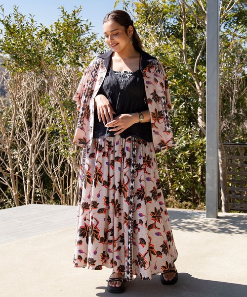 チャイハネ（チャイハネ）の「【チャイハネ】アフリラ開襟シャツ（シャツ/ブラウス・レディース・ブラック/ベージュ/ブルー・FREE）」の7枚目の写真