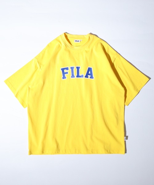 FILA（フィラ）の「FILA ビッグシルエット ブランドネーム フロントプリント ロゴTシャツ（Tシャツ/カットソー・メンズ・レッド/グリーン/イエロー・LL/L/M）」の8枚目の写真