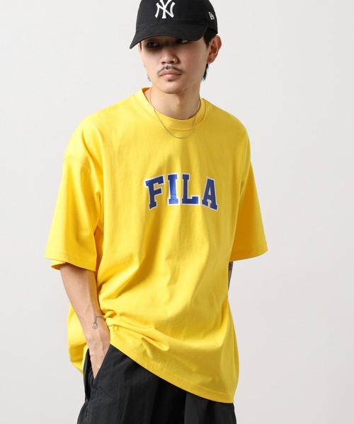 FILA（フィラ）の「FILA ビッグシルエット ブランドネーム フロントプリント ロゴTシャツ（Tシャツ/カットソー・メンズ・レッド/グリーン/イエロー・LL/L/M）」の7枚目の写真