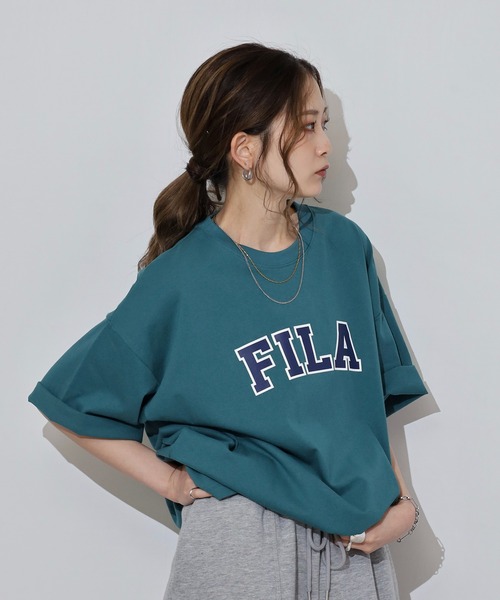 FILA（フィラ）の「FILA ビッグシルエット ブランドネーム フロントプリント ロゴTシャツ（Tシャツ/カットソー・メンズ・レッド/グリーン/イエロー・LL/L/M）」の16枚目の写真