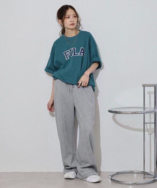FILA（フィラ）の「FILA ビッグシルエット ブランドネーム フロントプリント ロゴTシャツ（Tシャツ/カットソー・メンズ・レッド/グリーン/イエロー・LL/L/M）」の19枚目の写真