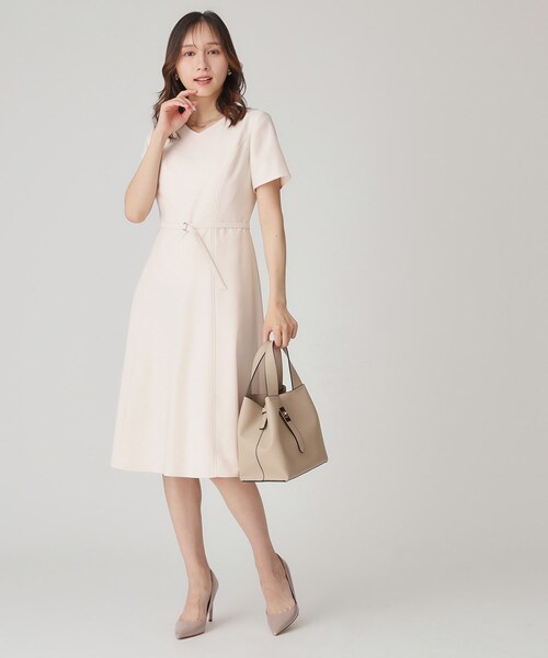 COUP DE CHANCE(クードシャンス)の「◆【手洗い可/日本製】Aラインフレアワンピース(ワンピース・レディース・ネイビー/ナチュラル・40/38/36)」の6枚目の写真