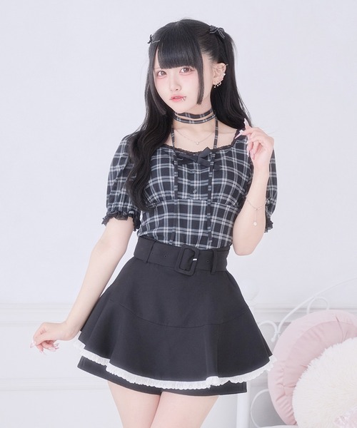 セール】チョーカー付きリボントップス（Tシャツ/カットソー）｜Pal