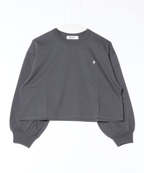 GYMPHLEX（ジムフレックス）の「Gymphlex/ジムフレックス　パフスリーブクルーネックプルオーバー　PUFF SLEEVE CREW NECK PULLOVER　GY-C0481 CPJ（Tシャツ/カットソー・レディース・ナチュラル/チャコールグレー/ブラウン/ネイビー・14）」の20枚目の写真