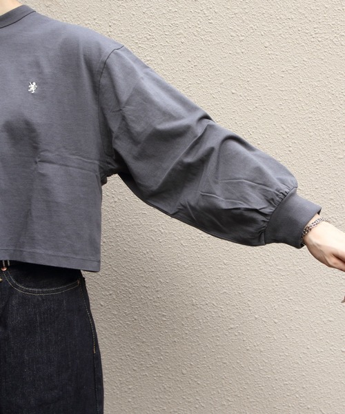 Gymphlex/ジムフレックス パフスリーブクルーネックプルオーバー PUFF