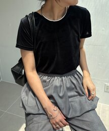 CAPRICIEUX LE'MAGE | 【前後2WAY】シアーベロアTシャツ(Tシャツ/カットソー)