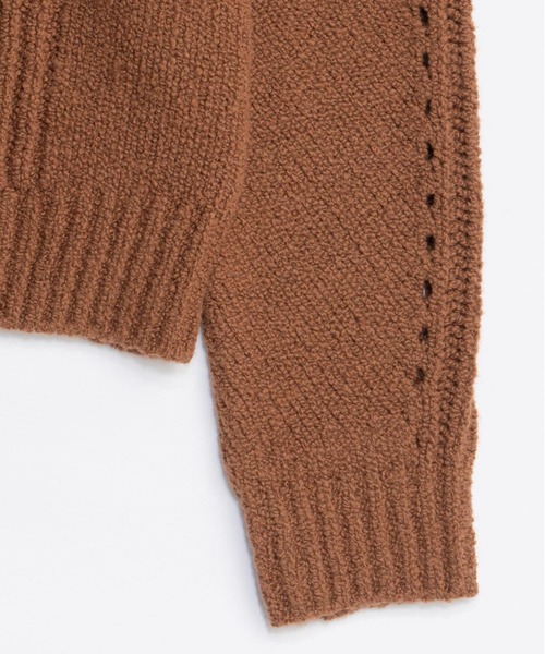 PRANK PROJECT（プランクプロジェクト）の「ハートネックニットトップ / Heart Neck Knit Top（ニット/セーター・レディース・キャメル/グレー/ブラック・FREE）」の5枚目の写真