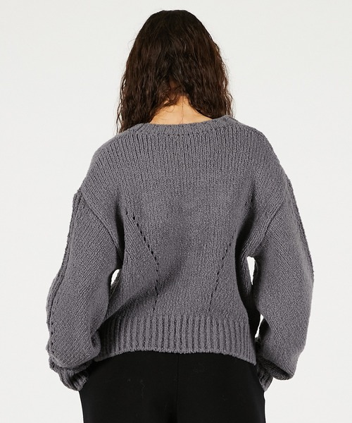 PRANK PROJECT（プランクプロジェクト）の「ハートネックニットトップ / Heart Neck Knit Top（ニット/セーター・レディース・キャメル/グレー/ブラック・FREE）」の12枚目の写真