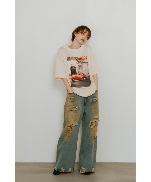 新品 Knuth Marf ダメージ デニムパンツ Knuth Marf damage denim pants(unisex)