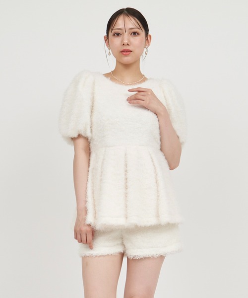  PARTY カールボアペプラムトップス カールボアペプラムトップス（シャツ/ブラウス）｜ROYAL PARTY