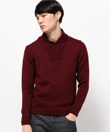 ザノーネ　長袖ニット・セーター・ショールカラー・ボタン・46・ZANONE