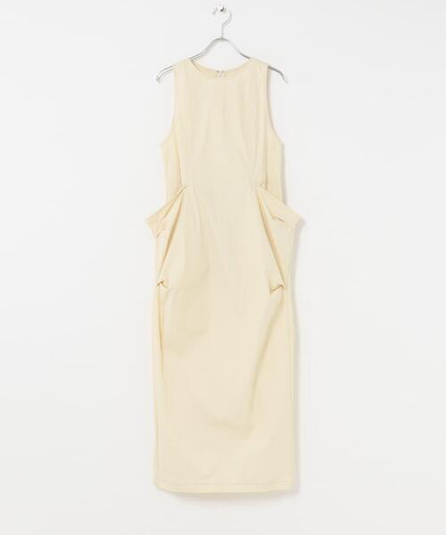 KBF（ケイビーエフ）の「ポケットディティールコクーンワンピース（ワンピース・レディース・チャコールグレー/アイボリー・ONE）」の10枚目の写真