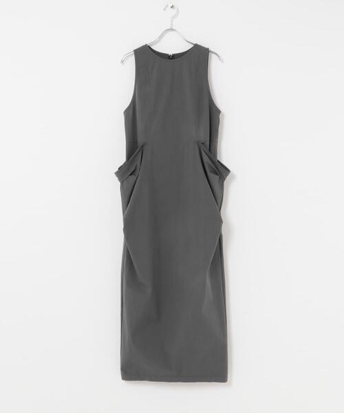 KBF（ケイビーエフ）の「ポケットディティールコクーンワンピース（ワンピース・レディース・チャコールグレー/アイボリー・ONE）」の18枚目の写真