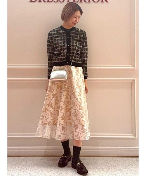 DRESSTERIOR(ドレステリア)の「【きれいめ/裏地取り外し可】シアージャカードスカート(スカート・レディース・オリーブ系/ホワイト系3・36/34/40/38)」の20枚目の写真