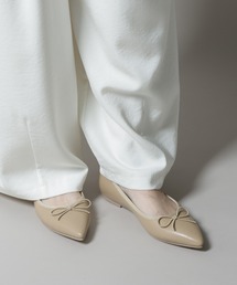 NANO universe | ポインテッドトゥリボンフラットパンプス(パンプス)