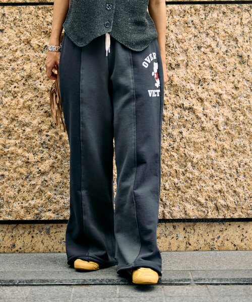 etsinta（エシンタ）の「etsintaリメイクZIPフレアスウェットパンツ（スウェットパンツ・レディース・ライトグレー/ブラック/グレー・ONE SIZE）」の8枚目の写真