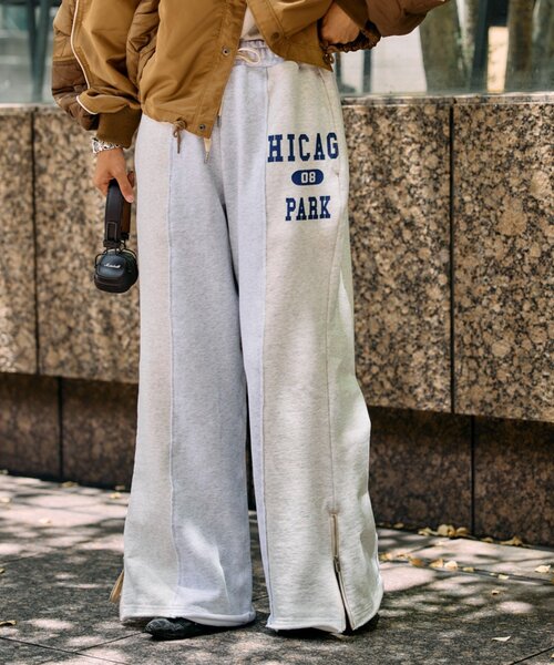 etsinta（エシンタ）の「etsintaリメイクZIPフレアスウェットパンツ（スウェットパンツ・レディース・ライトグレー/ブラック/グレー・ONE SIZE）」の19枚目の写真