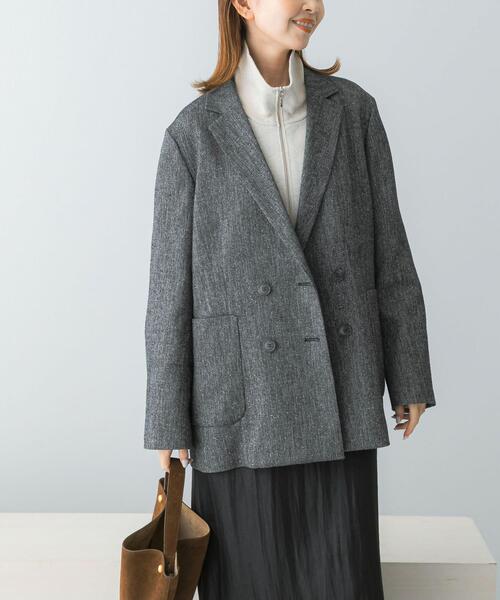 URBAN RESEARCH ROSSO WOMEN（アーバンリサーチ　ロッソ）の「ハーフジップニット（ニット/セーター・レディース・ライトベージュ/レッド・FREE）」の6枚目の写真