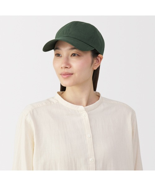無印良品(ムジルシリョウヒン)の「UVカットコットンツイル キャップ(キャップ・レディース・ダークグリーン/ブラウン/ダークベージュ/ブラック・55-59cm)」の7枚目の写真