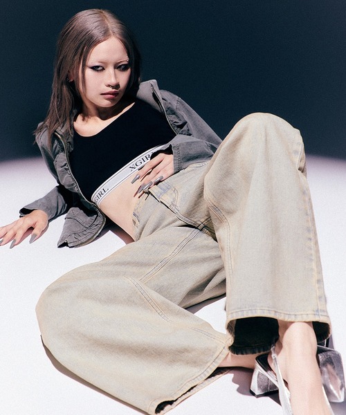 X-girl(エックスガール)の「X-girl × LEE DENIM PANTS(デニムパンツ・レディース・ライトインディゴブルー・XS/S/M)」の4枚目の写真