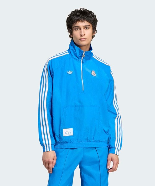 adidas レアル・マドリード サッカー ナイロンジャケット L レアル・マドリード テラスアイコン ハーフジップ ジャケット