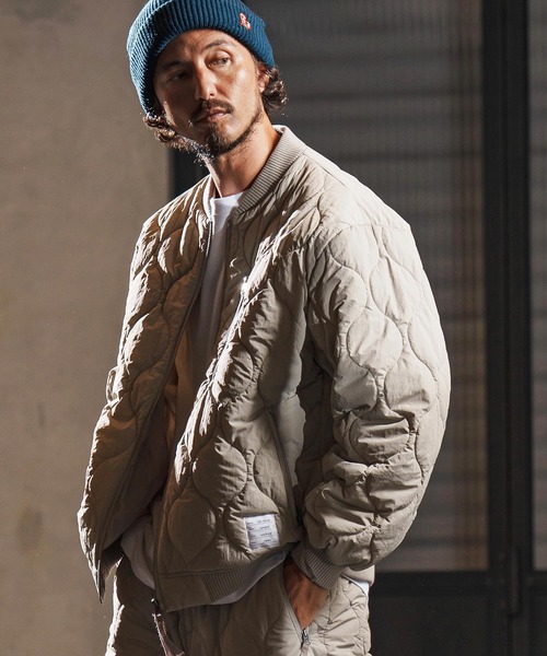 mj10960-gourd quilting MA-1 type blouson キルティングブルゾン