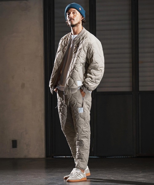 wjk reluxe(ダブルジェーケーリラックス)の「mj10960-gourd quilting MA-1 type blouson キルティングブルゾン(WR25W-04)(ブルゾン・メンズ・ブラック/グレイッシュベージュ/グレー・L/M/S)」の6枚目の写真