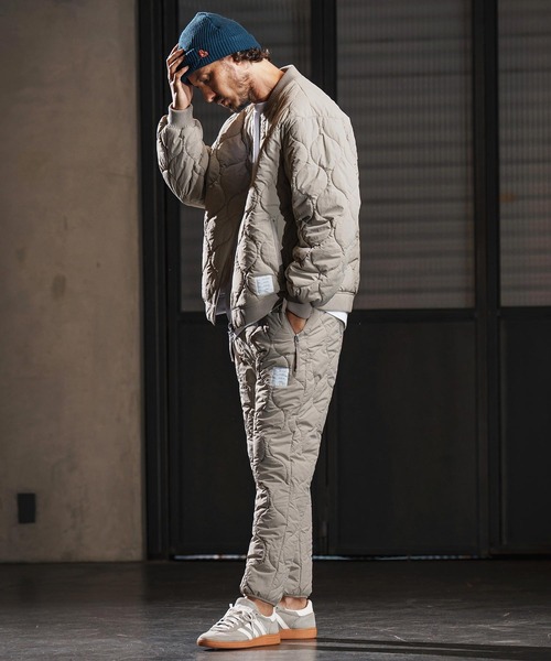 mj10960-gourd quilting MA-1 type blouson キルティングブルゾン