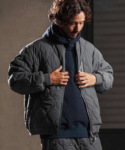 wjk reluxe(ダブルジェーケーリラックス)の「mj10960-gourd quilting MA-1 type blouson キルティングブルゾン(WR25W-04)(ブルゾン・メンズ・ブラック/グレイッシュベージュ/グレー・L/M/S)」の10枚目の写真