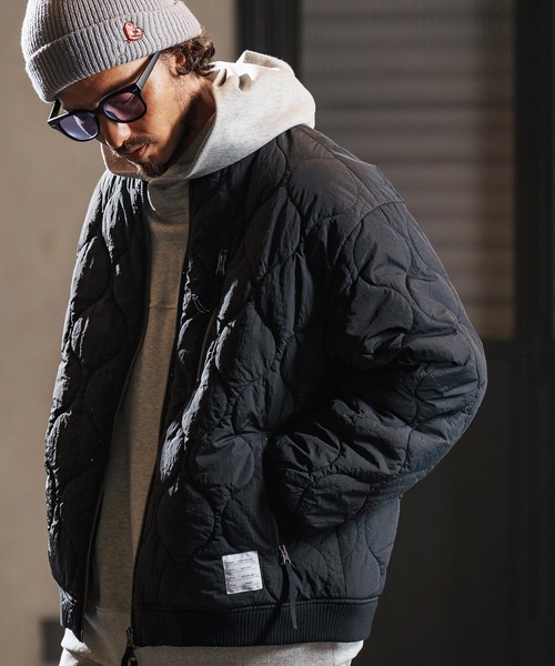 mj10960-gourd quilting MA-1 type blouson キルティングブルゾン