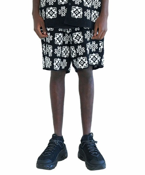 セール】【MLVINCE】CROCHET SHORTS / ブラック [CSH30BK]（その他