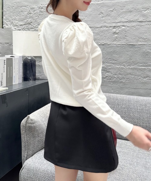 Ada.(エイダ)の「クルーネック パワショル レディー ニット(ニット/セーター・レディース・ベージュ/オフホワイト/ブラック・FREE)」の15枚目の写真