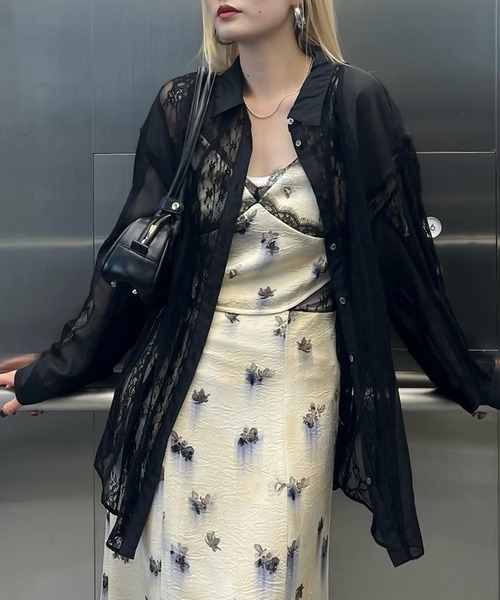 トップス AMERI VINTAGE LACE WAVE PATCHWORK SHIRT（シャツ/ブラウス）｜Ameri（アメリ
