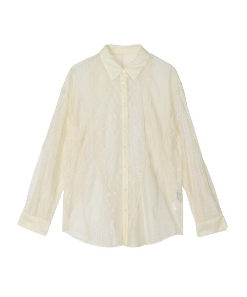LACE WAVE PATCHWORK SHIRT（シャツ/ブラウス）｜Ameri（アメリ