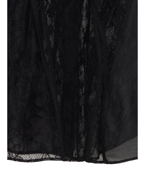 Ameri(アメリ)の「LACE WAVE PATCHWORK SHIRT(シャツ/ブラウス・レディース・ブラック/ホワイト・FREE)」の22枚目の写真