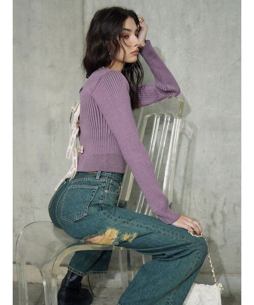 EVRIS(エヴリス)の「BACKスラッシュワイドデニムパンツ(デニムパンツ・レディース・ブラック/ライトブルー/インディゴブルー・SMALL/MEDIUM/X-SMALL)」の20枚目の写真