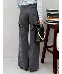 EVRIS | BACKスラッシュワイドデニムパンツ(デニムパンツ)